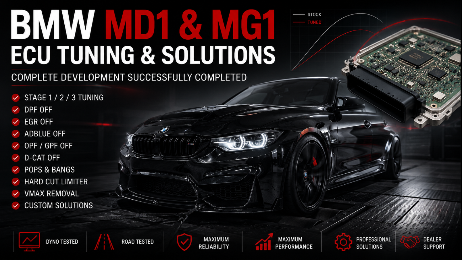BMW MD1 & MG1 ECU Chiptuning and Solutions now fully available